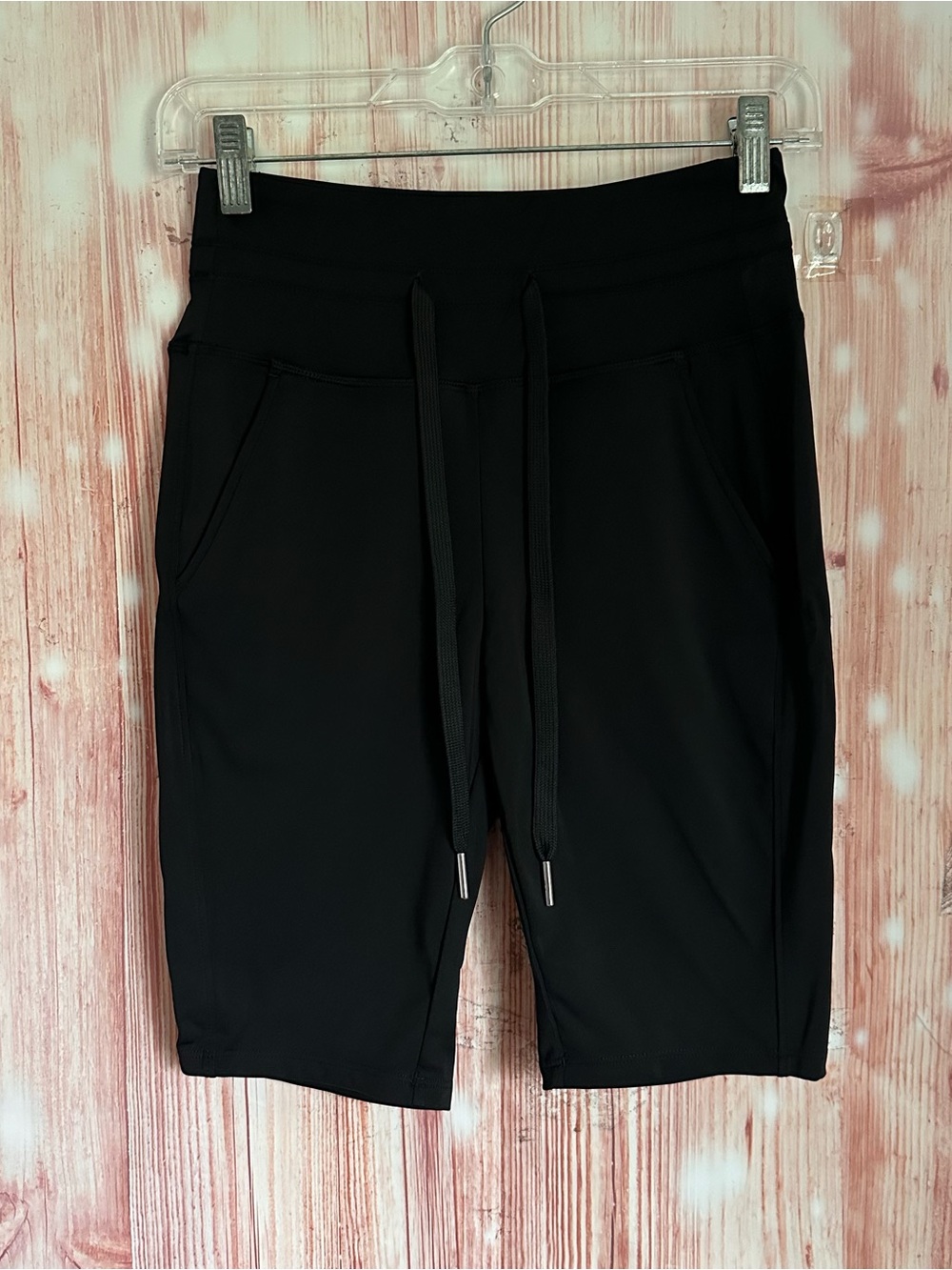 Halara Black UltraSculpt High Waisted Tummy Control 9” Inseam Biker Shorts Sz XS